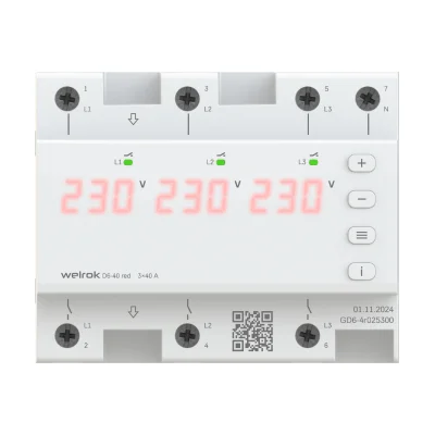 Реле напряжения Welrok D6-40 red